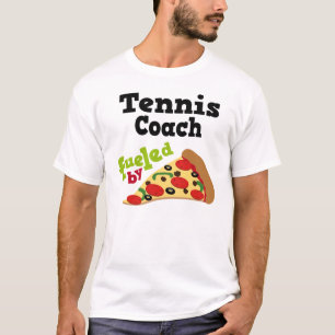 T-shirt (drôle) de pizza d'entraîneur de tennis