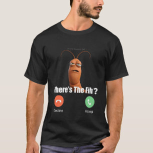 T-shirt Drôle de poisson appelle la crevette Appel entrant