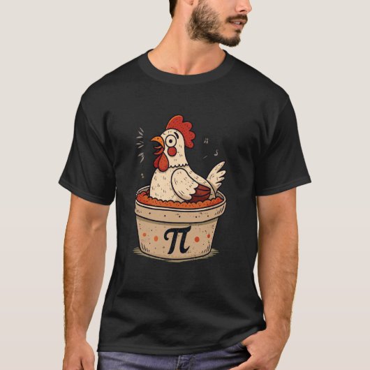 T-shirt Drôle de poulet Pot Pi Day u2013 amateur de maths  (Devant)