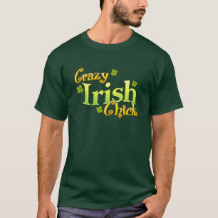 T-shirt drôle de poussin irlandais fou