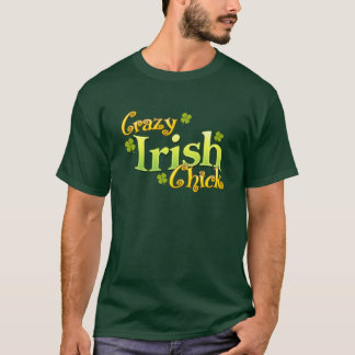 T-shirt drôle de poussin irlandais fou
