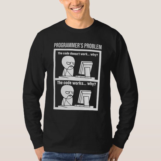 T-Shirt drôle de programmeur - Code fonctionne pou (Devant)