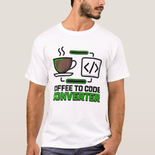 T-shirt drôle de programmeur convertisseur de café