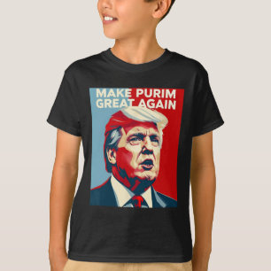 T-shirt Drôle de Purim Make Purim Great Again Costume de P