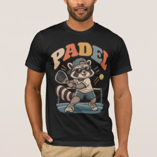 T-shirt drôle de Raton laveur de Padel – Amusement