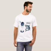 T-shirt drôle de requin plongeur heure du déjeuner (Devant entier)