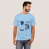 T-shirt drôle de requin plongeur heure du déjeuner (Devant entier)