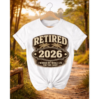T-shirt Drôle de retraite 2026 Palmier Style Rétro I W...