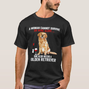 T-shirt Drôle de Retriever doré Noël pour les femmes vin L