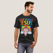 T-shirt Drôle De Rire Jésus Avec Crème De Glace Pour Aimer (Devant entier)