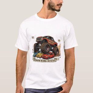 T-shirt drôle de roue de secours de camion monstre