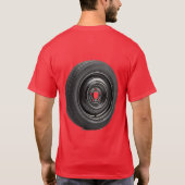 T-shirt drôle de roue de secours de camion monstre (Dos)