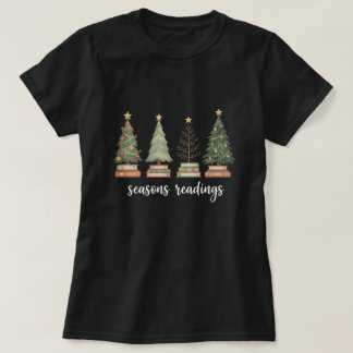 T-shirt Drôle de « Saisons de lecture » Noël