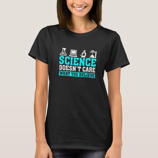 T-shirt Drôle de science, on s'en fiche de la science phys (Devant)