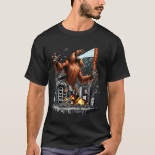 T-shirt Drôle de Setter Irlandais Chien Kaiju Monstre Japo