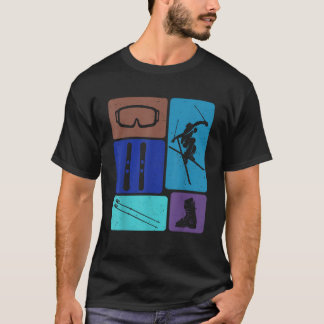 T-shirt Drôle de ski aventure neige sports d'hiver Amour