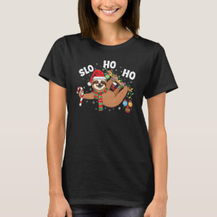 T-shirt Drôle de Slothmas joyeux mignon Xmas paresseux cha