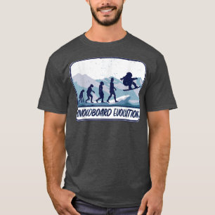 T-shirt Drôle de snowboard Évolution du snowboard Amateur