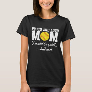 T-shirt drôle de sports de maman fière et bruyante