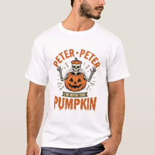 T-shirt drôle de squelette d'Halloween Peter Peter