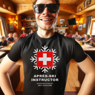T-shirt drôle de station de sports d'hiver