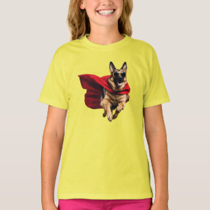 T-shirt drôle de super-héros enfant Shepherd allem