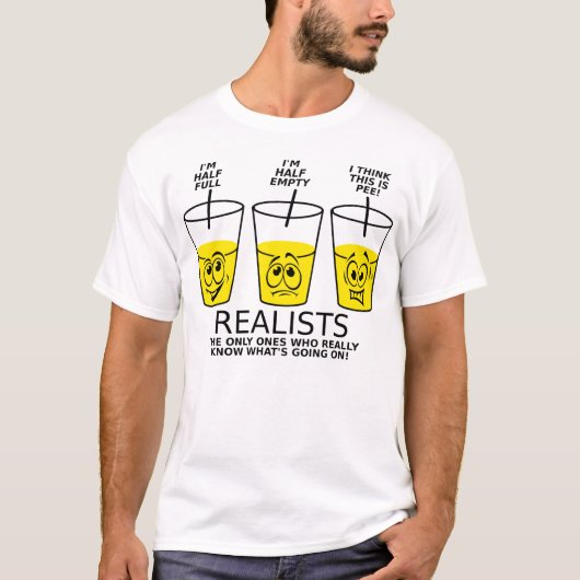 T-shirt drôle de tasse réaliste (Devant)