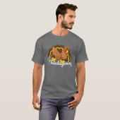 T-shirt drôle de Thanksgiving dabbing dinde (Devant entier)