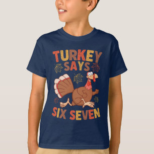 T-shirt drôle de Thanksgiving « Dinde dit Six Sept