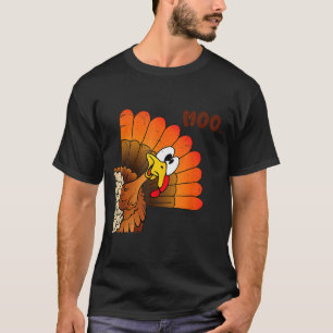 T-shirt Drôle de Thanksgiving Mignon Dinde Meuh Je Suis Un