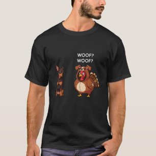 T-shirt Drôle de Thanksgiving Miniature Pinscher et Dinde