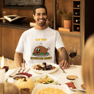 T-shirt Drôle de Thanksgiving – « Que la farce commence »