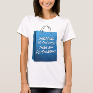 T-shirt drôle de thérapie de shopping