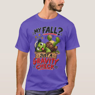 T-Shirt Drôle de Tortue – Ma Chute ? Juste un Cont
