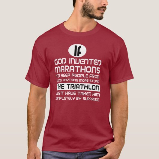 T-shirt drôle de triathlon (Devant)