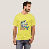 T-Shirt Drôle de Vacances Requin (Devant entier)