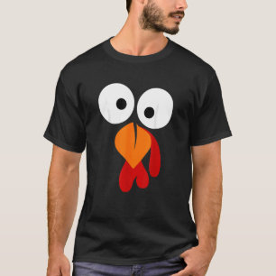 T-shirt drôle de visage de dinde pour le jour de T