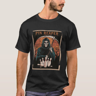 T-shirt Drôle Death Bowling Grim Reaper Bowler Dons Hommes
