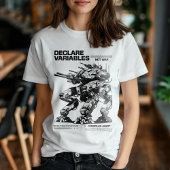 T-shirt Drôle Déclare Variables Pas War Mech Programmer