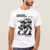 T-shirt Drôle Déclare Variables Pas War Mech Programmer (Devant)