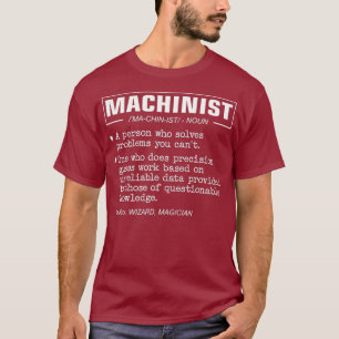 T-shirt Drôle Définition Machiniste