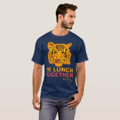T-shirt Drôle déjeuner Tiger Ensemble unique personnalisab (Devant entier)