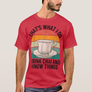 T-shirt Drôle Desi Tea Pakistanais Hindi Chai Lover M