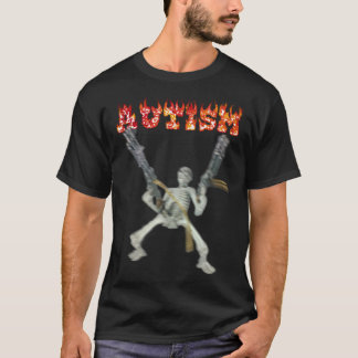T-shirt Drôle Design Autisme Skeleton meme Pour Hommes Fem