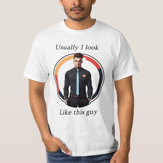 T-shirt Drôle Design masculin (Devant)