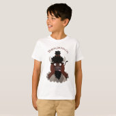 T-shirt Drôle dessin animé de bison de buffle (Devant entier)