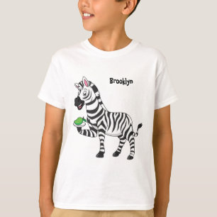 T-shirt Drôle dessin animé zèbre