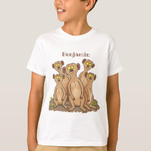 T-shirt Drôle dessin de la famille meerkat