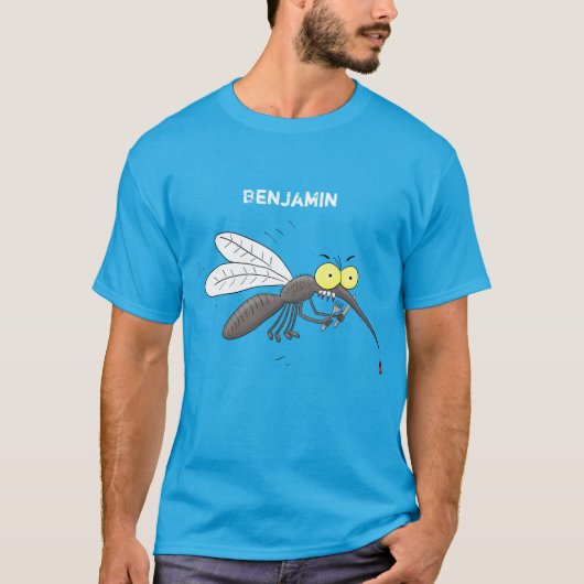 T-shirt Drôle dessin d'insecte moustique (Devant)