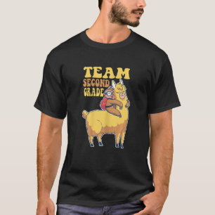 T-shirt Drôle Deuxième 2e année Équipe Paresseux & Lama Éc